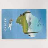 Lesotho Zuid-Afrika Ski poster Legpuzzel (Horizontaal)