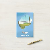 Lesotho Zuid-Afrika Ski poster Post-it® Notes (Op bureau)