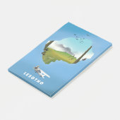 Lesotho Zuid-Afrika Ski poster Post-it® Notes (Schuin)