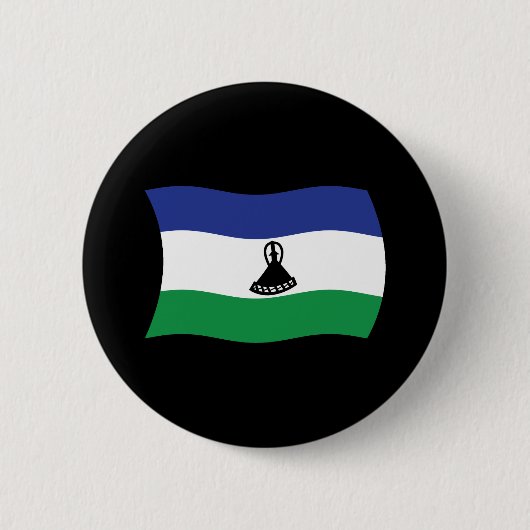 Lesothovlag knop ronde button 5,7 cm (Voorkant)