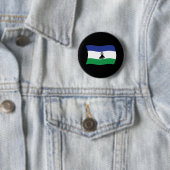 Lesothovlag knop ronde button 5,7 cm (In situ)