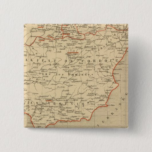 L'Espagne 756 a 1030 Vierkante Button 5,1 Cm (Voorkant)