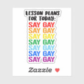Lesplannen: Zeg Gay Sticker (Vel)