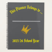 Lesplanner met ruimte voor naam planner (Voorkant)