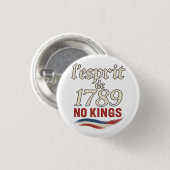 L'Esprit de 1789 No Kings Ronde Button 3,2 Cm (Voorkant /achterkant)