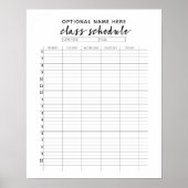 Lesrooster voor semester - boho arch patroon poster (Voorkant)