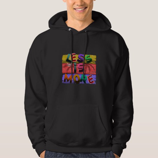 "Less Is More" Levendige 3D-typografie met tropisc Hoodie (Voorkant)