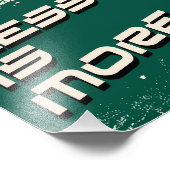 Less Is More – Minimalist Green & White Poster (Hoek)