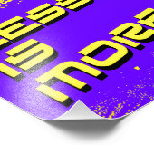 Less Is More – Minimalist Purple & yellow Poster (Hoek)