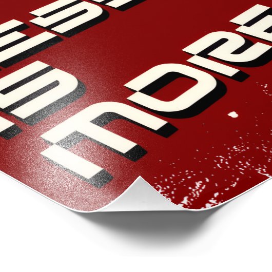 Less Is More – Minimalist Red & White Poster (Hoek)