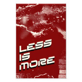 Less Is More – Minimalist Red & White Poster (Voorkant)