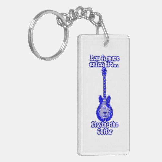 Less is more unless it's playing the guitar sleutelhanger (Voorkant Links)