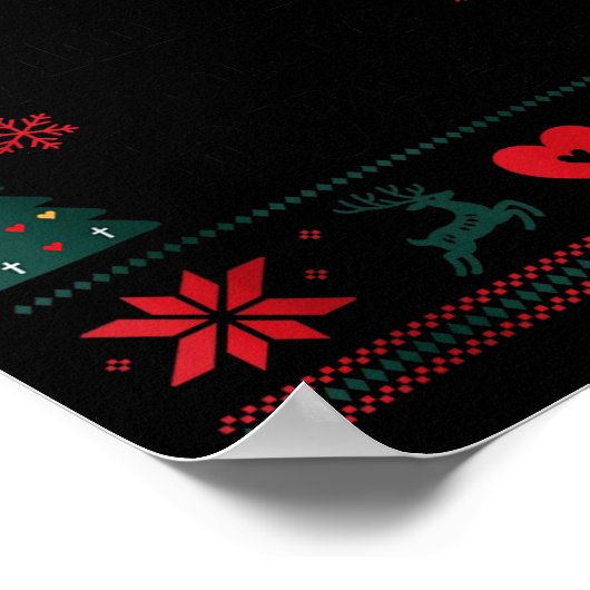 Less Jingle More Hygge Christmas Swedish Norwegian Poster (Hoek)