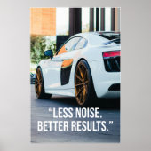 Less Noise Better Results Quote Poster (Voorkant)