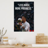 Less Noise More Progress Motivation Poster (Keuken)