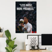 Less Noise More Progress Motivation Poster (Thuiskantoor)