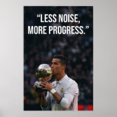 Less Noise More Progress Motivation Poster (Voorkant)