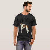Less People More Dogs Borzoi Introvert T-shirt (Voorkant volledig)