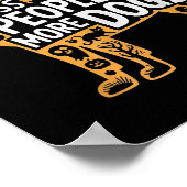 Less People More Dogs Funny Halloween Poster (Hoek)