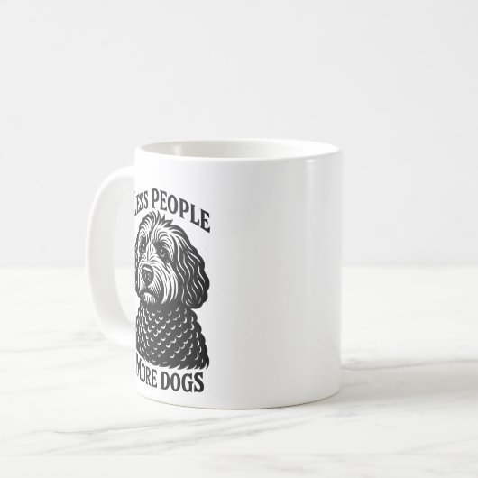 Less People More Dogs Mug - Golden Doodle Koffiemok (Voorkant links)