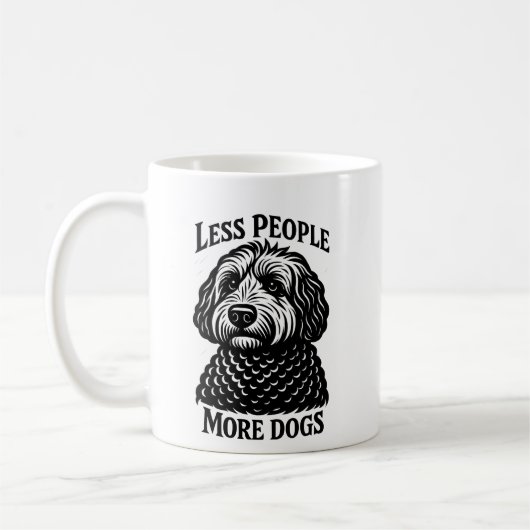 Less People More Dogs Mug - Golden Doodle Koffiemok (Links)