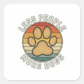 Less People More Dogs Sticker (Voorkant)