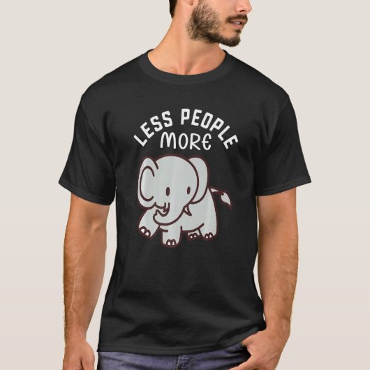 Less People More Elephants I Little Elephant I Kid T-shirt (Voorkant)