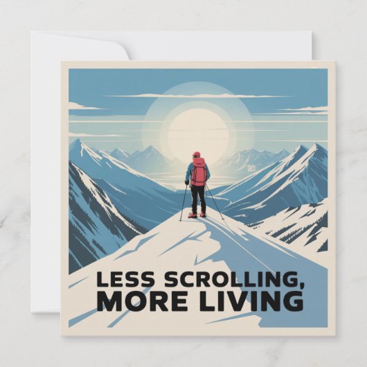 Less Scrolling, More Living Kaart (Voorkant)