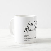 Less Talk More Action | Motivation Coffee Mug Koffiemok (Voorkant links)