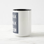 Less Talk More Action Motiverende Typografie Mok (Midden)