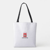Less Talk More Coffee Stamp Illustration Tote Bag (Achterkant)