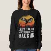 Less Talking more Hacking Sunset Falconer Falconry Trui (Voorkant)