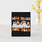 Less Tricks More Treats Soky Ghost Dogs Vet Tech  Kaart (Gele Bloem)