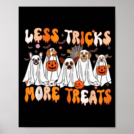 Less Tricks More Treats Soky Ghost Dogs Vet Tech  Poster (Voorkant)