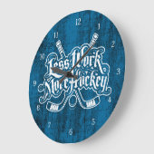 Less Work More Hockey Large Clock Grote Klok (Hoek)