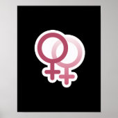 LESSBIAN LOVE SYMBOL PINK POSTER (Voorkant)