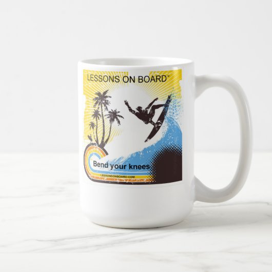 "Lessen aan boord" Buig je Knees-bekertje Koffiemok (Rechts)