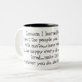 Lessen die ik leerde van mijn hond...respect voor  tweekleurige koffiemok (Voorkant links)