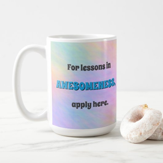 Lessen in geweldigheid koffiemok (Met donut)