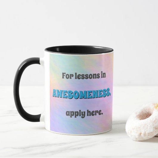 Lessen in geweldigheid mok (Met donut)