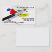 Lessen tekenen - Penseel op papier palet Visitekaartje (Voorkant / Achterkant)