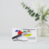 Lessen tekenen - Penseel op papier palet Visitekaartje (Staand voorkant)