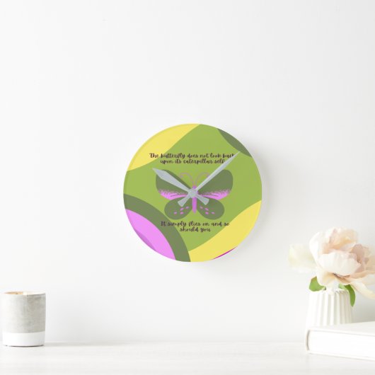 Lessen van een vlinder ronde klok (Huis)