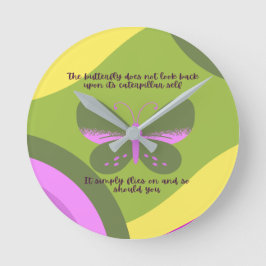 Lessen van een vlinder ronde klok