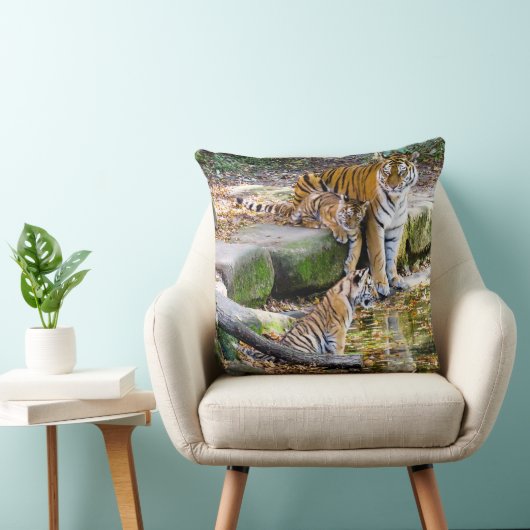 Lessen van het leven moeder tijger en kubussen kussen (Stoel)