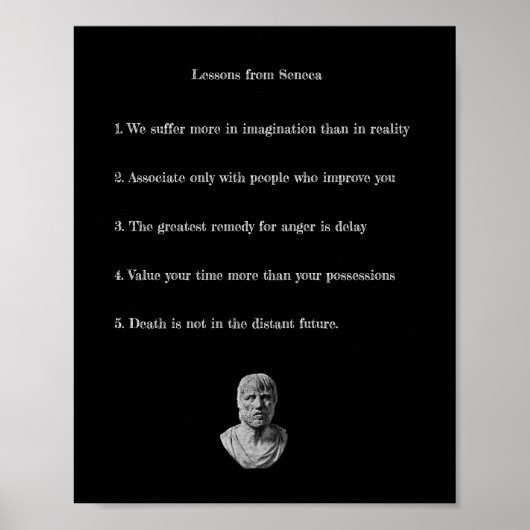 Lessen van het Poster van Seneca - Stoic Philosoph (Voorkant)