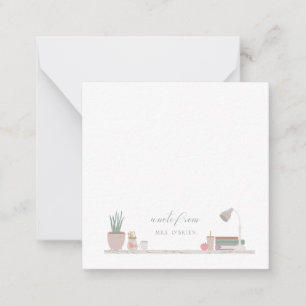 lessenaar notitiekaartje