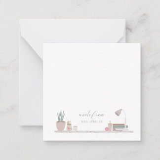 lessenaar notitiekaartje