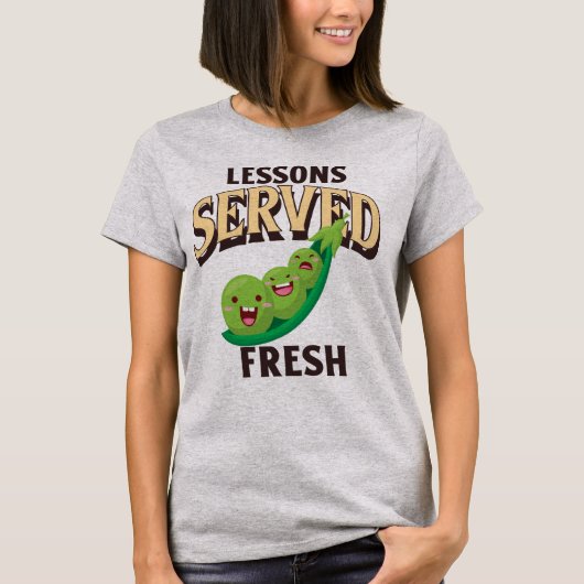 LessenS Geserveerd Verse Kookleraar T-shirt (Voorkant)