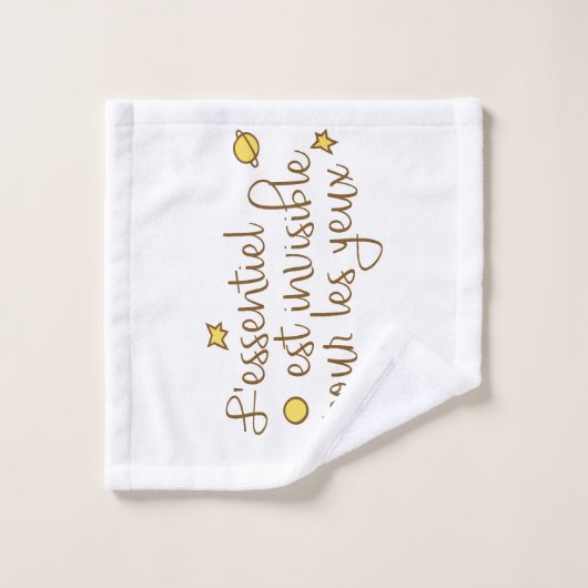 L'essentiel est onzichtbaar pour les yeux bad handdoek (Wasdoekje)